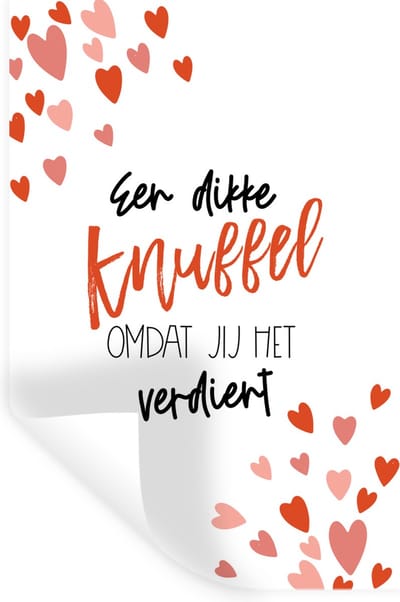 Muurstickers - Sticker Folie - Beterschap - Spreuken - Knuffels - 20x30 cm - Plakfolie - Muurstickers Kinderkamer - Zelfklevend Behang - Zelfklevend behangpapier - Stickerfolie