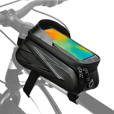 Fietsframetas - Bovenzak Telefoonhouder - Fietsen Navigatie - Waterbestendig Materiaal - 1.5 Liter - Zwart
