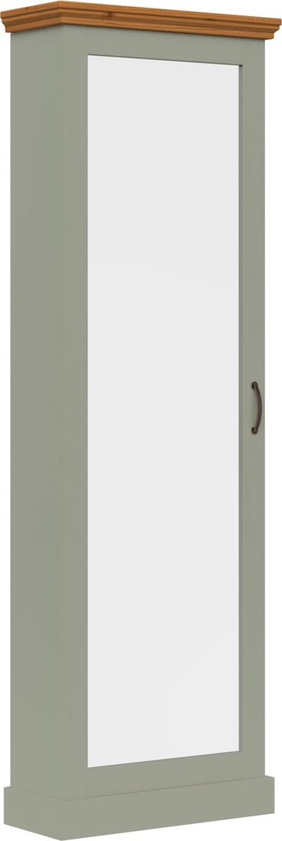 Selma Schoenenkast met Spiegeldeur - Massief Grenenhout - 60 x 25 x 180 cm
