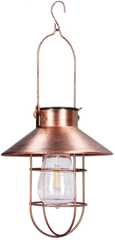 Allecto - Zonne-hanglamp - Retro Lamp - Lange batterijduur - Paraplu formaat - Tuinverlichting - Geschikt voor buiten - 361 g