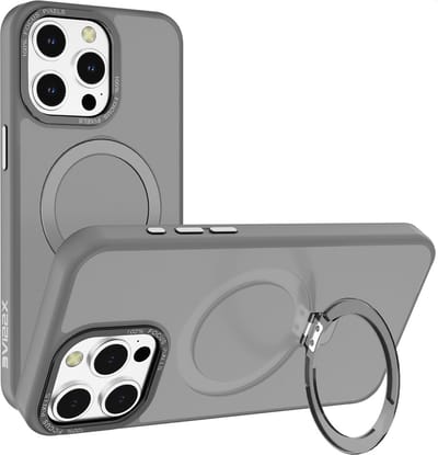 Multimedia & Accessoires Magsafe TPU Back Cover Case Hoesje met Standaard geschikt voor Apple iPhone 16 – Grijs – Zachte Plastic - Siliconen – Harde Plastic – Soft Case – Flexibel