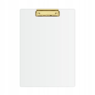 Wit Biurfol Klembord A4 met Gouden Klem
