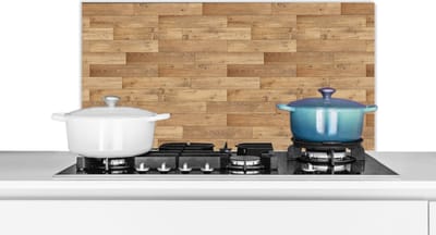 Spatscherm keuken 90x45 cm - Kookplaat achterwand Patroon - Parket - Patronen - Muurbeschermer - Spatwand fornuis - Hoogwaardig aluminium