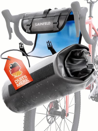 Fietsstuurtas - Fietstas - Fietstochten - Volledig waterdicht - 8 liter - Zwart