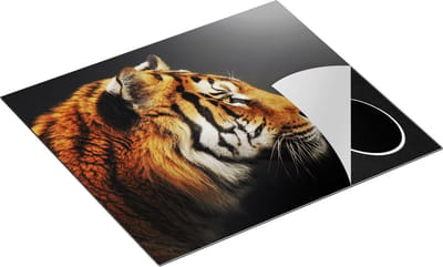 Chefcare Inductie Beschermer Zijaanzicht van een Tijger - Tijgerkop - 60x50 cm - Afdekplaat Inductie - Kookplaat Beschermer - Inductie Mat