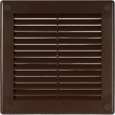 Vierkant Ventilator Rooster 15,2 x 15,2 cm met Geïntegreerd Muggennet voor Badkamer, Keuken en Kantoor