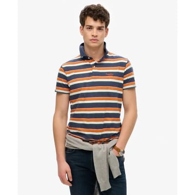 Superdry Lightweight Stripe Korte Mouw Poloshirt Veelkleurig S Man
