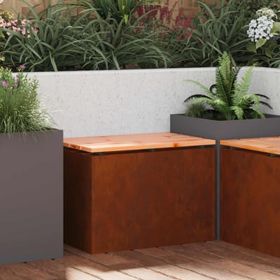vidaXL Tuinbank 1 -Seater 60 x 40 x 43 cm Roestig Rechthoekig