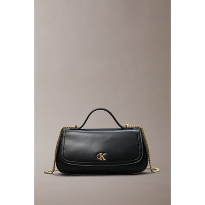 Calvin Klein Top Handle With Chain Black/antique Light Gold Taglia: OS | Borse a mano Outlet | Donna | Giallo