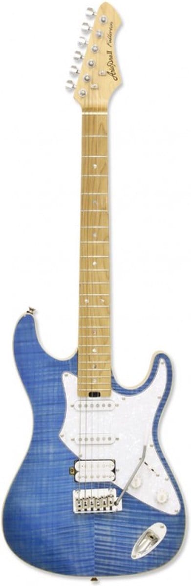 Aria 714-MK2 Hot Rod Collection Fullerton TQBL Turquoise Blauwe ST-Style Elektrische Gitaar Turquoise Blue
