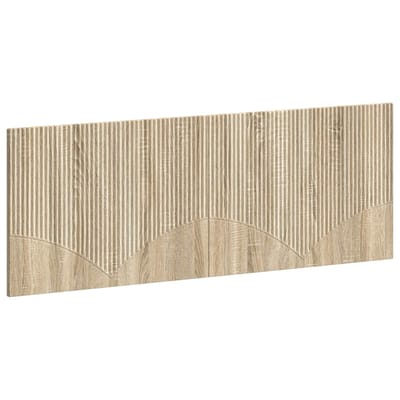 vidaXL - Wandgemonteerd - Hoofdbord - HOORN - Sonoma - Eiken - Bewerkt - hout