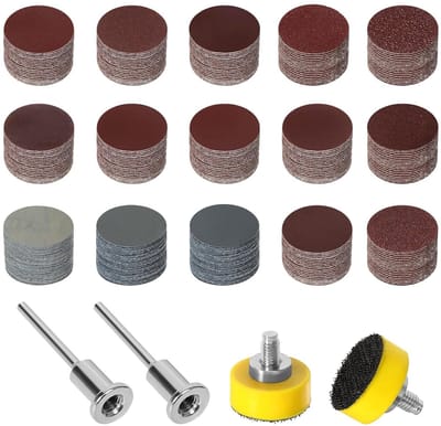 Ronde Schuurpapier Set 25 mm voor Hout, Metaal en Juwelen - Nat Schuurpapier met Granulatie 80-5000 voor Perfecte Polijstresultaten