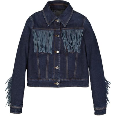 Frankie Morello Blauw Katoenen Denim Jas