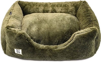 hondenmand cocoapet by 51 DEGREES NORTH - supersoft - zeer zacht - dark green - 70 X 50 X 25 CM - geschikt voor honden en katten -MACHINEWASBAAR door meerdere ritsen - antislipnopjes