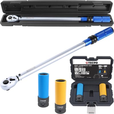 Momentsleutel - Dopsleutel Set - Precisie Werk - Robuust Chroom-Vanadium - 60-330 Nm