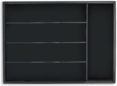 bestekbak - 5 vakken - 4,5 x 34 x 25 cm - bamboe - zwart