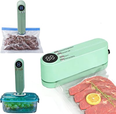 LISM-Draagbare vacuümsealer, geschikt voor het bewaren van voedsel, combineert seal- en vacuümfuncties. Digitale temperatuurregeling, USB-oplaadbare minisealer, geschikt voor snacks, huisdierensnacks, enz.