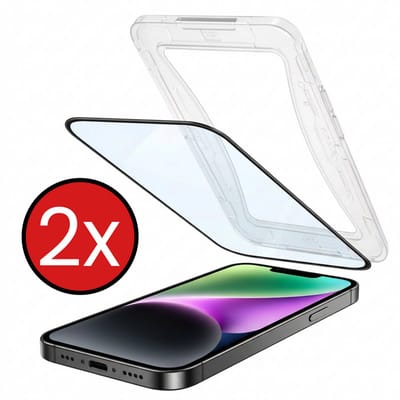 Screenprotector - 2 Stuks - Geschikt voor Apple iPhone 14 - Met Installatie Kit - Beschermglas - Gehard Glas - Tempered Glass - Screen Protector
