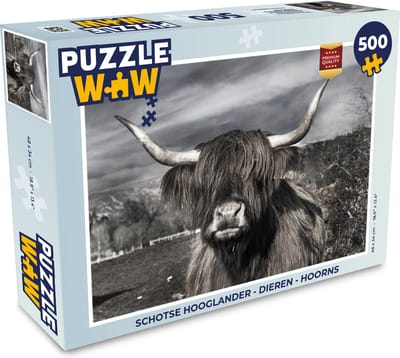 Puzzel Schotse Hooglander - Dieren - Hoorns - Legpuzzel - Puzzel 500 stukjes