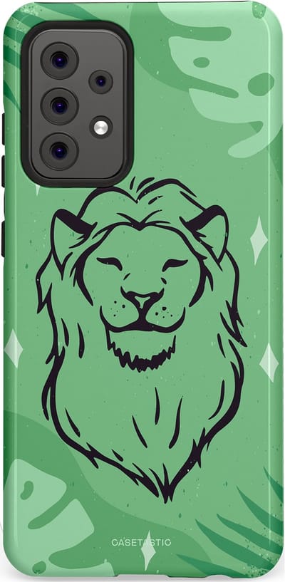 Casetastic hoesje geschikt voor Samsung Galaxy A52 (2021) 5G / Samsung Galaxy A52 (2021) 4G - Dubbellaagse bescherming - Trots in de jungle - Fashion Case - Mintgroen
