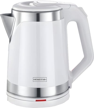 Homestar Kunststof Waterkoker 2,3 Liter Wit – 1500W Snelkoker met 360° Basis