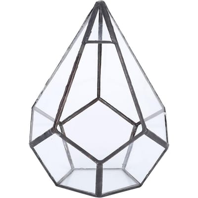 Stijlvolle Geometrische Vorm Bloempot Glas Plantenbak Succulente Planten Container Decoratie gray