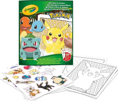 Crayola - Kleurboek - Pokémon Kleurboek met Stickers voor Kinderen