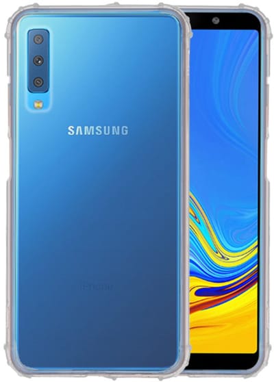 Schokbestendig Back Cover Hoesje - Shockproof Telefoonhoesje - Geschikt voor Samsung Galaxy A7 2018 - Transparant