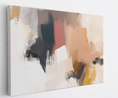 Saammp Canvas Schilderij - Dynamisch Abstract kunstwerk - 45x30 - Foto op canvas - Wanddecoratie - Muurdecoratie Woonkamer - Slaapkamer decoratie - Canvas Print