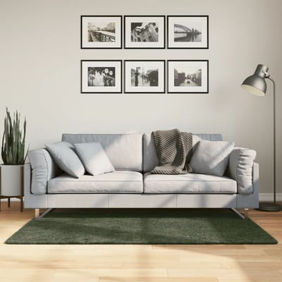 vidaXL - Vloerkleed - HUARTE - laagpolig - zacht - wasbaar - 80x150 - cm - bosgroen