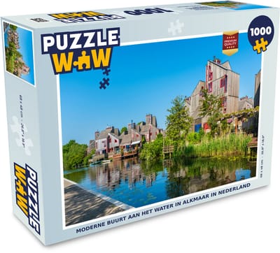 Puzzel Alkmaar - Nederland - Huizen - Legpuzzel - Puzzel 1000 stukjes volwassenen