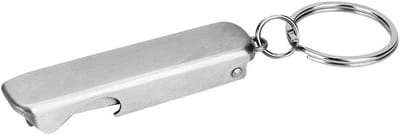Handige 2-in-1 Flesopener en Sleutelhanger met Nagelknipper van Roestvrijstaal, Compact en Draagbaar Accessoire voor Thuis en Reizen