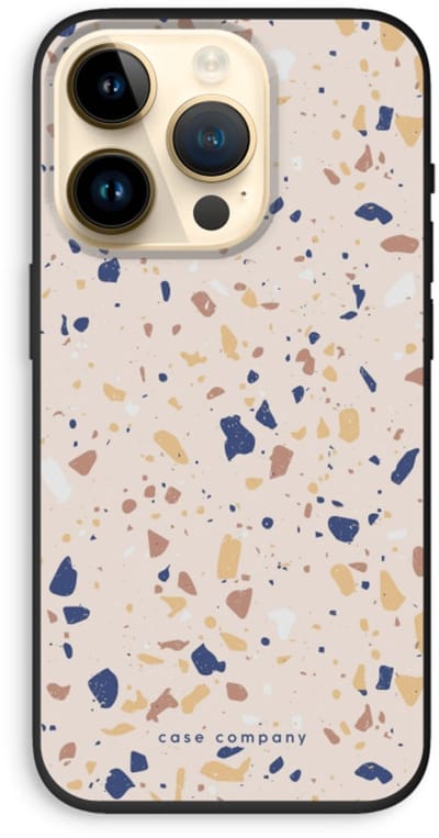 Case Company® - Hoesje geschikt voor iPhone 14 Pro hoesje - Terrazzo N°23 - Biologisch Afbreekbaar Telefoonhoesje - Bescherming alle Kanten en Schermrand