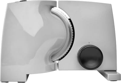 QIN® Vleessnijmachine - Snijmachine Allessnijder -Vleessnijmachine Voor Thuis - Multifunctionele Snijder met ECO Motor - 33x21x23cm - Grijs - 33cm x 21cm x 23cm