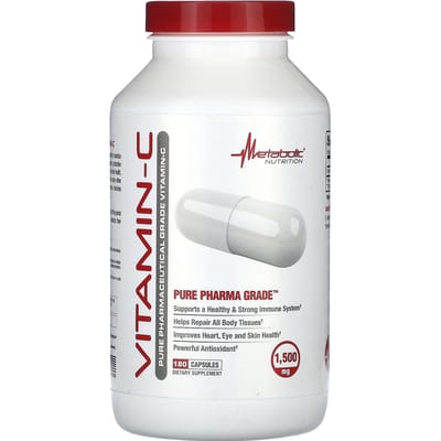 Metabolic Nutrition, Vitamine C, 1500 mg, 180 capsules (750 mg per capsule)
