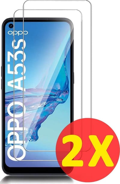 HB Glas Geschikt voor Oppo A53 & Oppo A53S Screenprotector Glas Gehard Tempered Glass - 2 Stuks