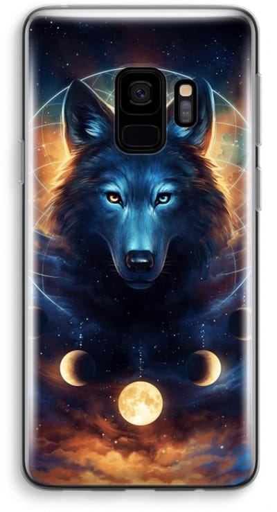 Case Company® - Hoesje geschikt voor Samsung Galaxy S9 hoesje - Wolf Dreamcatcher - Soft Cover Telefoonhoesje - Bescherming aan alle Kanten en Schermrand