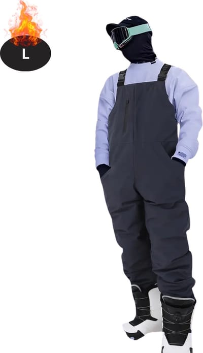 Bovista Skipak - SkiBroek - Skijas - Ski Suit - Wintersport - Heren - 2-Delig - Donkergrijs - Maat L