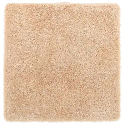 vidaXL - Hoogpolig - vloerkleed - NAVARRA - 160x160 - cm - polyester - beige