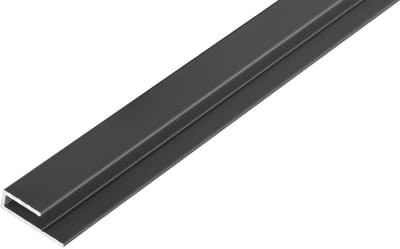 Aluminium U-profiel - Afwerkingsprofiel Randprofiel - Composietplaten Bevestigen - Poedercoating RAL 7016 - 3mm Dikte 1 Meter - Antraciet