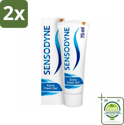 Sensodyne - Tandpasta - Extra Fresh Gel - Voor Gevoelige Tanden - 75 ml - Voordeelverpakking - 2 stuks - Gevoelige tanden - Tandpasta