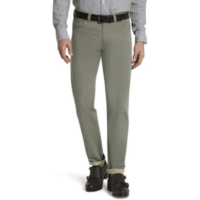 Meyer Broek Dublin 5-Pocket Uni Color Cotton Stretch Olive / male