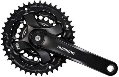 6/7/8-speed Shimano Tourney FC-TY501 crankstel met 170 mm crank 48 x 38 x 28T - Zwart