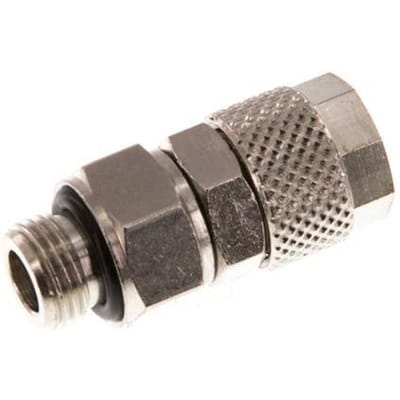 8x6 & G1/8'' Vernikkeld Messing Rechte Opsteekkoppeling Buitendraad [2 Stuks]