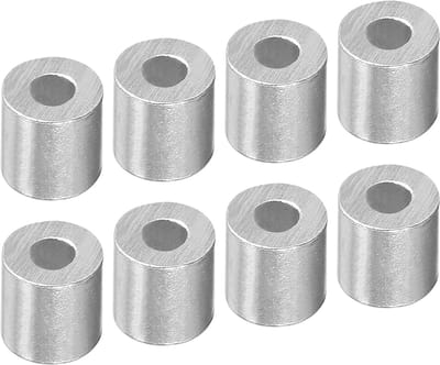 100 Stuks Aluminium Krimpende Loop Mouw Ovaal - 1,5 mm Draad Touw Bevestiging voor Tuin en Hekwerk, Duurzaam en Weerbestendig
