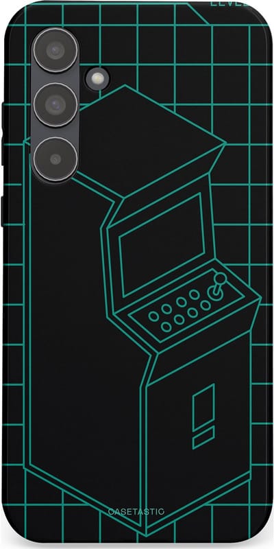 Casetastic Hoesje Geschikt voor Samsung A55 - Stijlvolle Beschermende Duo-layer Case - Retro joystick