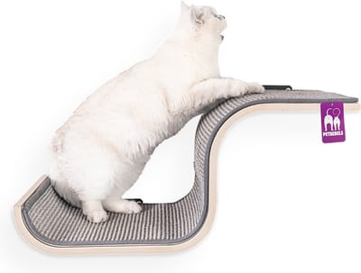 Petrebels Wandmeubel wandmontage Klimmuur Kat - Kattenmuur Scratch 70-Old Grey - 70 x 30 x 35 cm