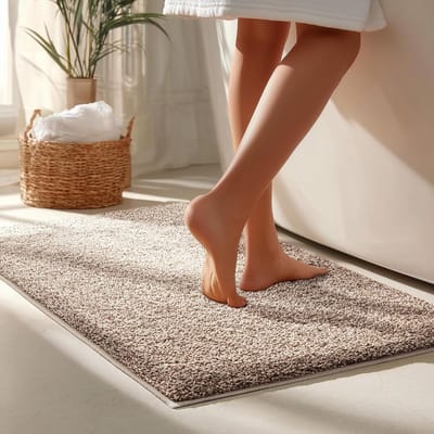Badmat - Badkamertapijt Douchemat - Badkamer Droog Houden - Absorberend Sneldrogend - 120 x 180 cm - Bruin
