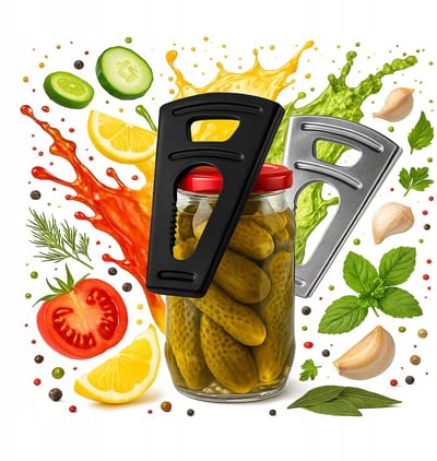 Bimberek - Metalen Pot- en Flesopener 3-in-1 - Ergonomisch - Zwart - Duurzaam