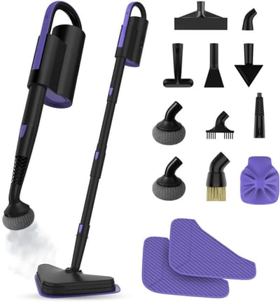 Florixa® Stoomreiniger vloer - Stoomreiniger - Stoomreinigers - Zwart - ‎45cm x 41cm x 13 cm